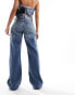Фото #4 товара Free People tinsley slouchy straight leg jeans in hazey blue