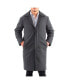 ფოტო #5 პროდუქტის Men's Zach Knee Length Jacket Top Coat Trench Wool Blend Overcoat