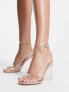 New Look clear blocked heeled sandals