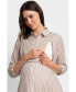 ფოტო #2 პროდუქტის Women's Stripe Shirt Dress