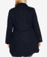 Plus Size Military Inspired Button Detail Coat