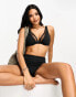 Фото #1 товара Wolf & Whistle Fuller Bust Exclusive mix & match underwire bikini top in black mesh