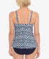 Фото #2 товара Swim Solutions 282172 Triple-Tier Tummy-Control Fauxkini One-Piece Swimsuit 10