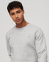 Superdry Essential logo crew sweatshirt in athletic grey marl