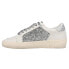 Фото #3 товара Vintage Havana Reflex Metallic Glitter Lace Up Womens White Sneakers Casual Sho