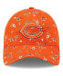 Women's Orange Chicago Bears Floral 9Twenty Adjustable Hat