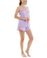 Women's 2-Pc. Printed Ruffled Short Pajamas Set