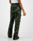 ფოტო #2 პროდუქტის Juniors' Wide-Leg Cargo Sweatpants