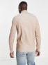 Фото #2 товара River Island half zip funnel jumper in stone