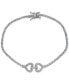 ფოტო #1 პროდუქტის Cubic Zirconia Double Heart Tennis Bracelet in Sterling Silver, Created for Macy's
