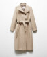 Women's Belted Woolen Coat