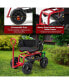 Фото #7 товара Cushioned Rolling Garden Cart Scooter with Storage Basket and Tool Pouch