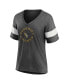 Фото #3 товара Women's Heather Charcoal Pittsburgh Penguins Special Edition 2.0 Ring The Alarm V-Neck T-shirt