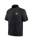 Men's Black New Orleans Saints Sideline Coach Short Sleeve Hoodie Quarter-Zip Jacket
