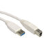 Фото #1 товара VALUE USB 3.0 Cable - A - B - M/M 0.8 m - 0.8 m - USB A - USB B - USB 3.2 Gen 1 (3.1 Gen 1) - Male/Male - White