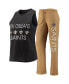 ფოტო #1 პროდუქტის Women's Black New Orleans Saints Muscle Tank Top and Pants Sleep Set
