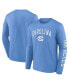 Фото #1 товара Men's Carolina Blue North Carolina Tar Heels Distressed Arch Over Logo Long Sleeve T-shirt