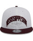 ფოტო #3 პროდუქტის Men's White and Maroon Mississippi State Bulldogs Two-Tone Layer 9FIFTY Snapback Hat