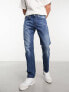 Фото #5 товара Levi's 502 tapered fit jeans in dark blue wash