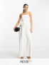 Фото #1 товара Forever New Petite strapless jumpsuit in ivory