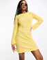 Фото #2 товара Pieces open back mini beach dress in yellow