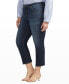 ფოტო #3 პროდუქტის Plus Size Ruby Mid Rise Straight Cropped Jeans