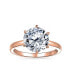 ფოტო #3 პროდუქტის Classic Timeless Cubic Zirconia 3CT AAA CZ 6 Prong Setting Round Brilliant Cut Solitaire Engagement Ring For Women Thin Band .925 Sterling Silver