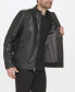 Фото #2 товара Men's Faux-Leather Motto Jacket