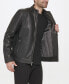 ფოტო #2 პროდუქტის Men's Faux-Leather Motto Jacket