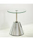 Фото #1 товара Stunning Mirrored Coffee Table with Round Tempered Glass Top