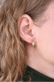 Steel earrings rings with crystals
