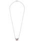 ფოტო #4 პროდუქტის Multi-Gemstone Butterfly 17" Pendant Necklace (7/8 ct. t.w.) in Sterling Silver