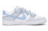 【定制球鞋】 Nike Dunk Low 百搭休闲 防滑减震 低帮 板鞋 女款 灰蓝 / Кроссовки Nike Dunk Low DH9765-102