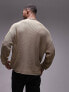 Topman relaxed long sleeve knit jumper in camel