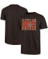 Фото #3 товара Men's Brown Cleveland Browns Block Stripe Club T-shirt