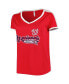 Фото #3 товара Women's Red Washington Nationals Plus Size V-Neck T-shirt