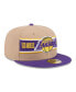 Фото #2 товара Men's Tan/Purple Los Angeles Lakers 2024 NBA Draft 59FIFTY Fitted Hat