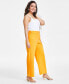 ფოტო #3 პროდუქტის Petite Linen-Blend High-Rise Wide-Leg Pants, Created for Macy's