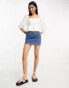 Mango puff sleeve crop top in white weiß, XS - EU 34 - фото #1