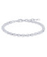 Silver Plated Oval Bead Link Bracelet