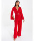 Фото #1 товара Women's Split Sleeve Palazzo Jumpsuit