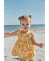 Baby Floral Print Seersucker Babydoll Dress 6M