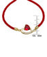 Simulated Ruby Heart Cubic Zirconia Heart Adjustable Bracelet
