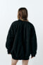 Oversize nylon bomber jacket