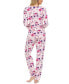 Erica Lace-Trim Printed Knit Pajama Set