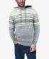 Фото #1 товара Men's Stripe Pattern Hooded Sweater
