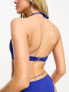 Stradivarius multi position bikini top in blue