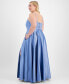 Фото #4 товара Trendy Plus Size Satin Sleeveless Gown