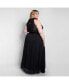 Фото #3 товара Plus Size Elise Chiffon Halter Maxi A Line Dress W. Slit