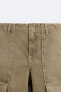 Denim cargo bermuda shorts